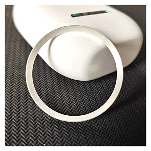 EGI 30.5mm SKx007Seikoと互換性のある拡大縮小はありません SKX007 SKX009 SKX171男はギフトブラシをかけられた銀の光沢のある黒の章編み物を起動しました(Silver)