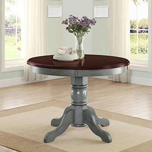 42″ Round Table Top, Easily Accommodates Seating for 4, Multi-Step, Blue