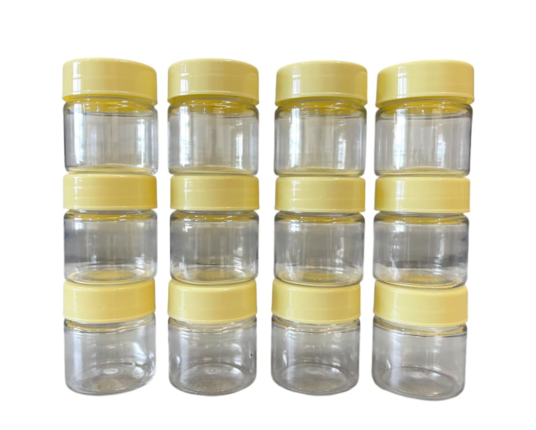 DMDENT Plastic Containers for Spice, Fridge Container, Utility Box, Pickle & Salt Pepper Container - 35 ml, 12 Pieces, Clear (PACK OF 6)-image-41