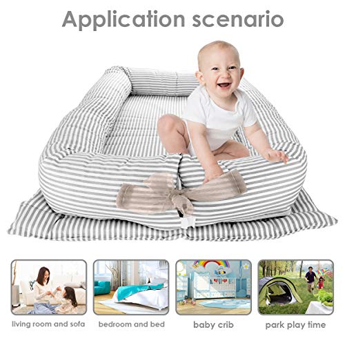 Oenbopo 130442 Baby Lounger Cotton Breathable Baby Bassinet Portable Sleeping Baby Bed thumb #6
