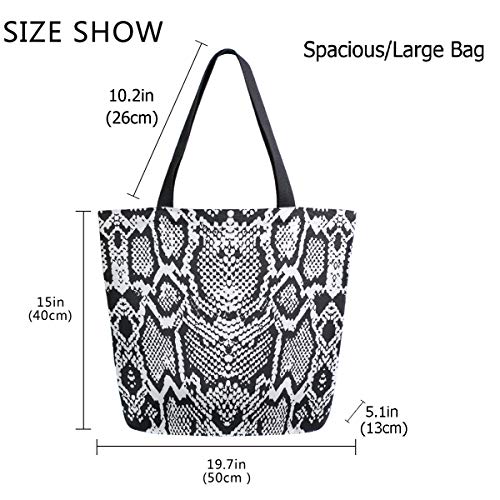 Stylish Canvas Shoulder Tote Bag, Bees Skulls USA Flag Extra Large Handle Bag for Men Women Gym Beach Travel Shopping4