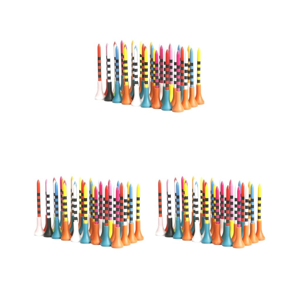 Gummi-Golf-Tees, unzerbrechlich, tragbar, langlebig, stabil, für Sportzubehör, 7 x 1,7 cm, mehrfarbig, 7 x 1,7 cm