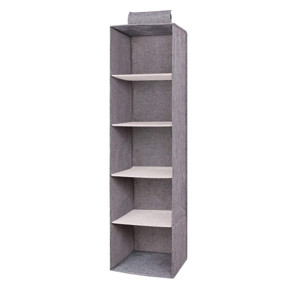 EliteKoopers 5 Tier Wardrobe Hanging Box For Storage Clothes Closet Organiser