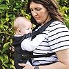 Nuby Baby Carrier with 3 Carry Positions, Adjustable Leg Support for βMβ Position, Padded Shoulder Straps & Waist Belt β Lightweight, Comfortable & Secure Inward, Outward & Back Carry Option, Black #1