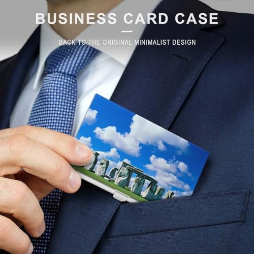 Mysterious Stonehengee in UK Business Card Case Pocket Card Holder Slim Card Wallet for Men Women3