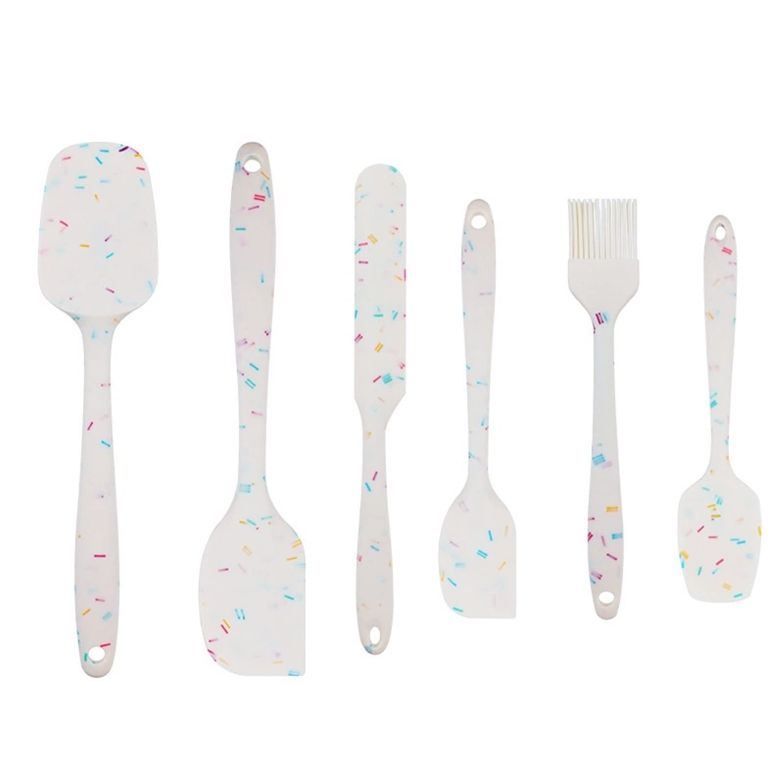 Espátula de silicona for el hogar y la cocina, espátula resistente al calor, plato giratorio, herramientas de cocina y mezcla, herramientas for hornear pasteles, cucharas de cocina, espátula(Silicone