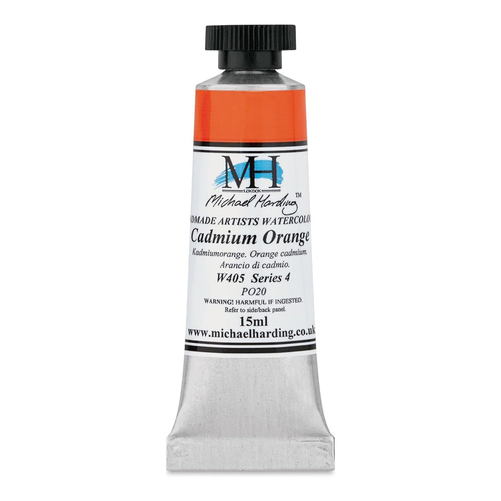 Michael Harding Professional Watercolors - 15ml Tubes (Cadmium Orange)