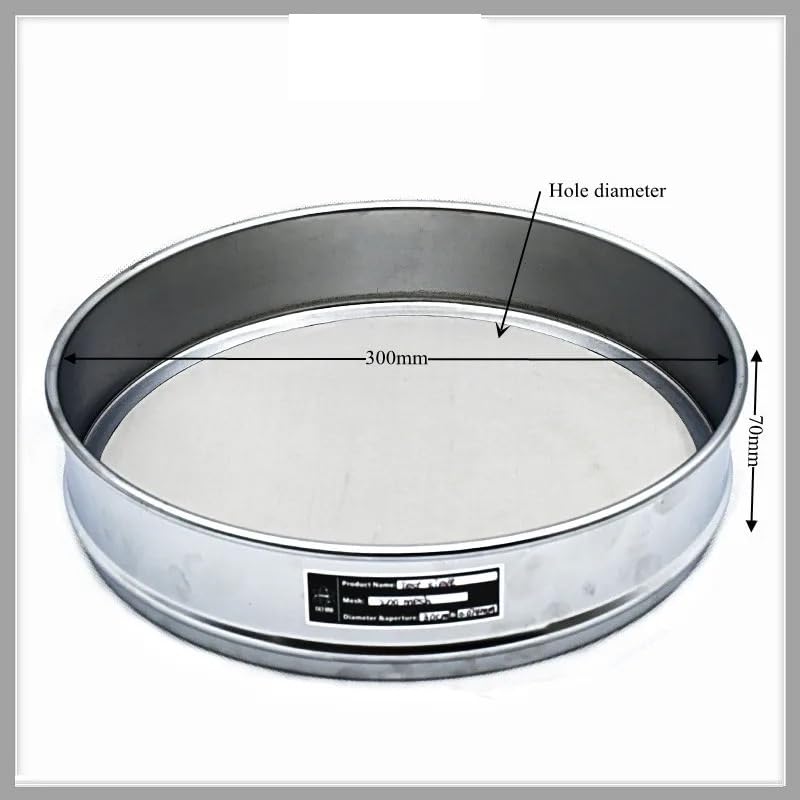 equipo de laboratorio Tamiz de análisis Tamiz de muestreo de laboratorio 304 SUS Filtro Malla Diam. 30cm(200 Mesh)