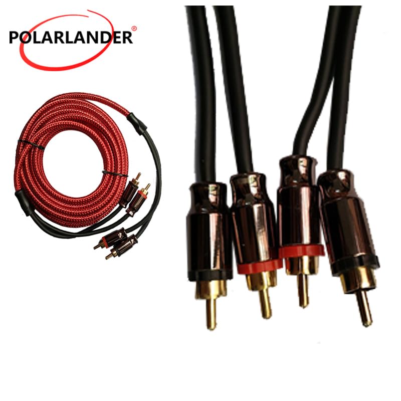 Red Speaker Cable Wire Car Stereo for Audio Cable Wire 5 Meters Pure Copper for RCA to for RCA for car Amplifier Speaker subwoofer