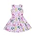 YOUNGER TREE Toddler Kids Baby Girl Cartoon Dinosaur Print Tunic Casual Princess Party Dress (Dinosaur-Pink, 3-4 Years)