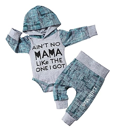 Image of Von kilizo Baby Boy Clothes 0-12 Months Long Sleeve Hoodies Pant Sets Camo Letter Print Baby Boy Outfits Infant Boy Clothes