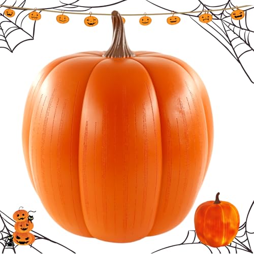 Citrouille LED d'Halloween veilleuse en verre decoration automne fête