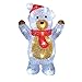 DEUBA® Weihnachtsdeko LED Acryl Figur Teddy Außen Innen 30cm Groß Bär Beleuchtet Weihnachten Deko Weihnachtsfiguren Weihnachtsbeleuchtung Kaltweiß