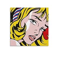 Amazon.co.jp: ロイ・リキテンスタイン「溺れる少女」絵画 モダン