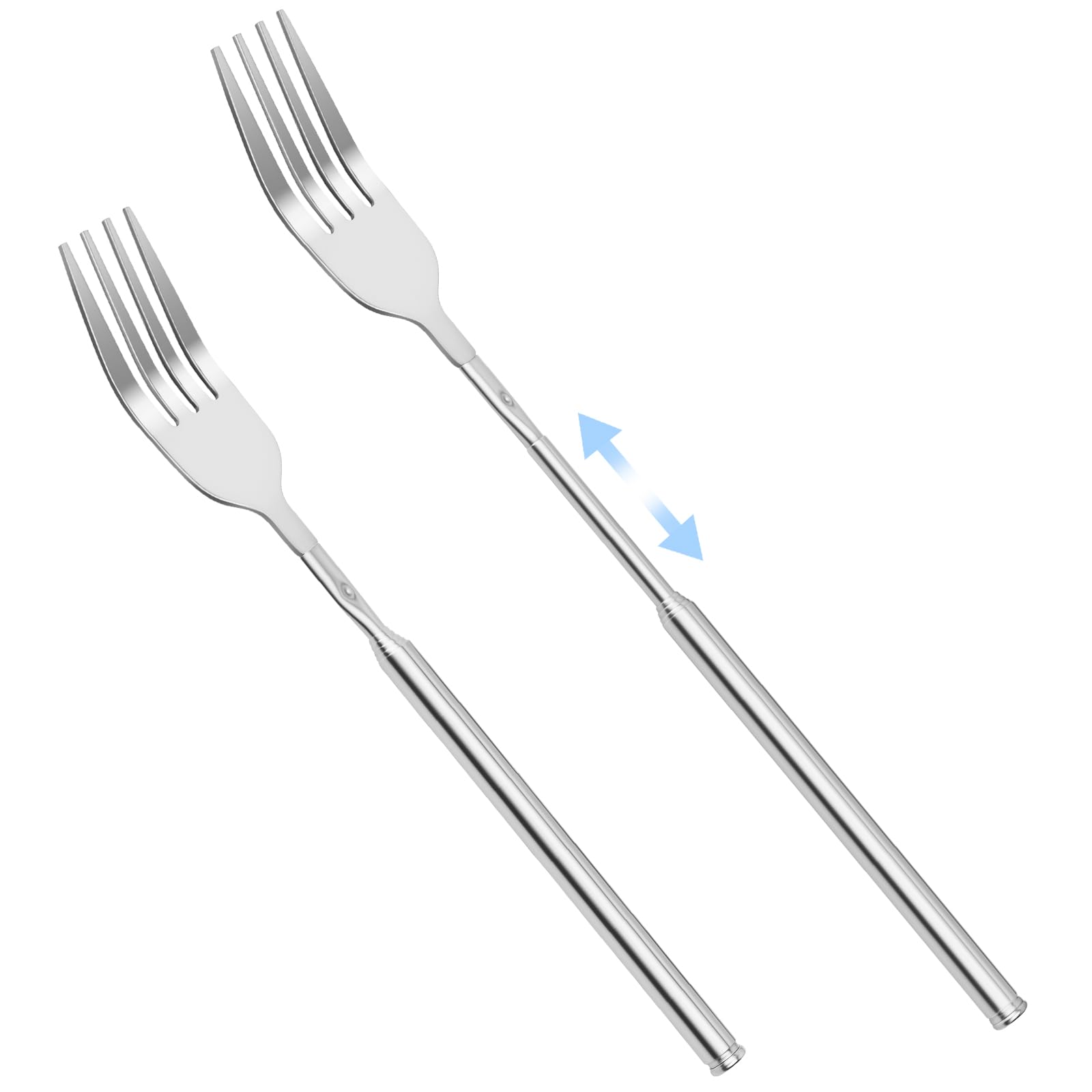 2 PCS Extendable Fork, Long Telescopic Forks, Expandable 8.7-25.4"(Gold) — Amazon image 8