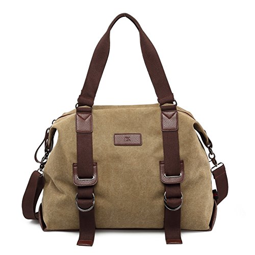 Sac de loisirs en toile grand format style besace vintage avec bandoulière confort