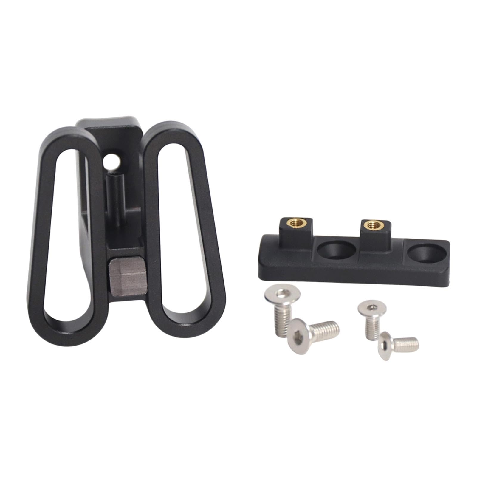 Folding Bike Front Carrier Block Adapter Quick Release Outdoor Riding Screws Black-image-39