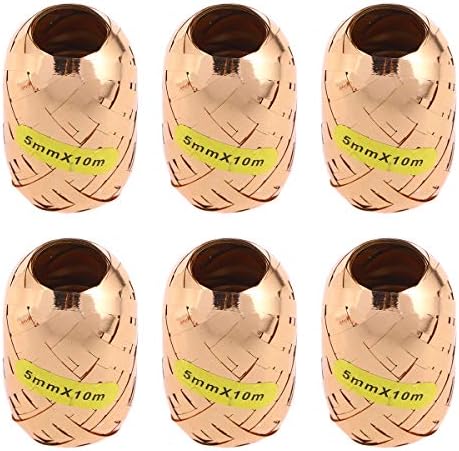 YeahiBaby Rose Gold Ribbon Gift Ribbon Curling Ribbon Present Souvenir Crafts 6Pcs