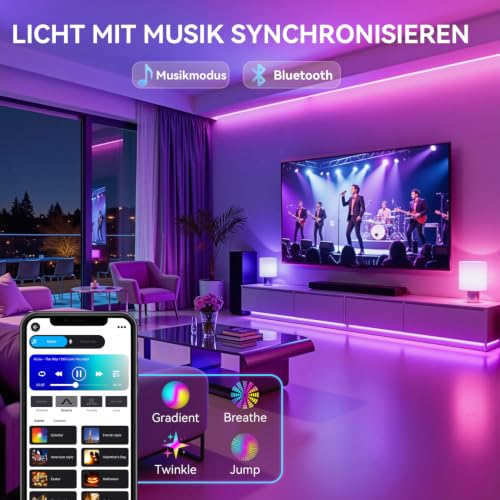 Auxmir Smart Glühbirne E27, WLAN LED Lampe 800LM, RGBWW Dimmbar, 2 Stück – Ansicht 6