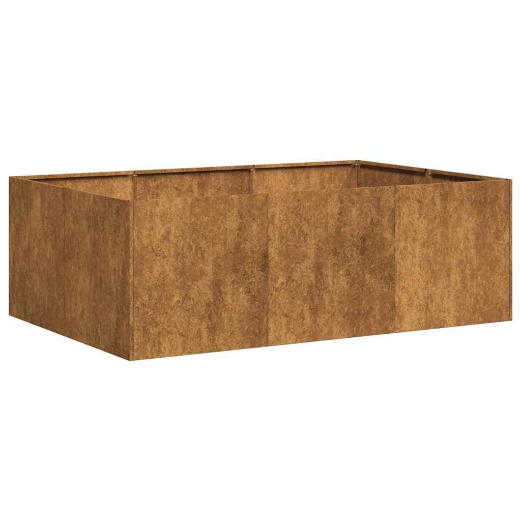 vidaXL Pflanzkübel Rostig 120x80x40 cm Wetterfester Stahl, Pflanztopf, Pflanzenständer, Hochbeet, Pflanzgefäßständer, Pflanzentablett, Gartenpflanzer