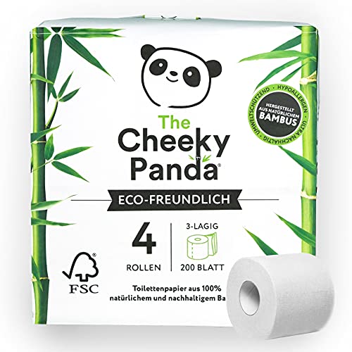 The Cheeky Panda Limited plastic-vrij toiletpapier 4 rollen, 480 g