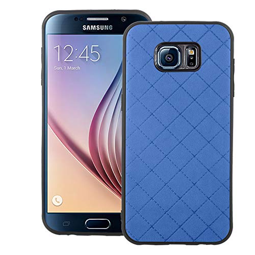Asuwish Phone Case for Samsung Galaxy S6 Slim Soft Rubber Case,Shock Resistant Rugged Lightweight Flexible Anti-Slip Slim Fit Full Body Protective Rubber Phone Cover for GlaxayS6 6S S 6 GS6 Dark Blue