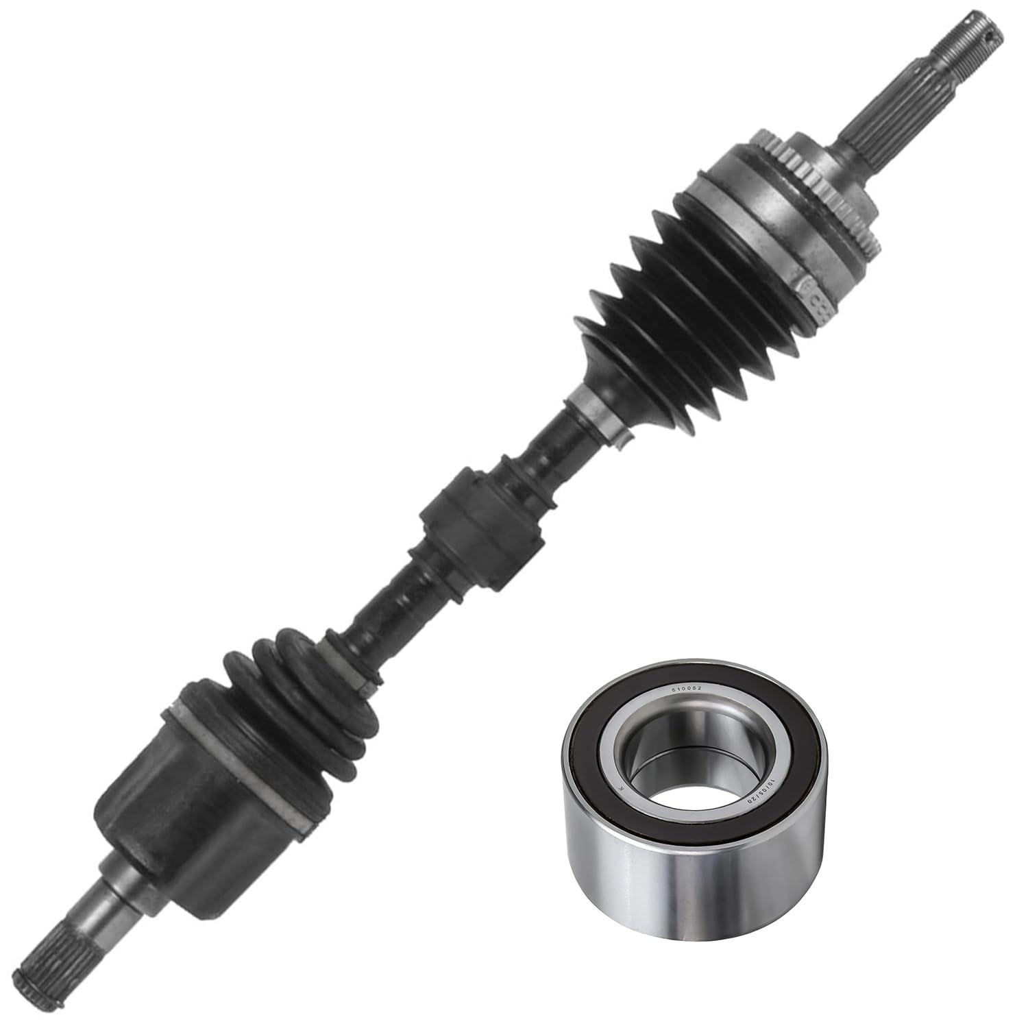 Detroit Axle - Front Wheel Bearing Left CV Axle for 2005-2008 Suzuki Reno