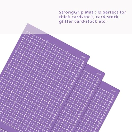 ReArt Strong Grip Cutting Mat for Cricut Joy Xtra - 12 x 8.5 Inches Craft Paper Cutting Mat Use with Printer Paper, Vellum, Light Cardstock & More, Sewing and Crafting (3 Packs Strong)
