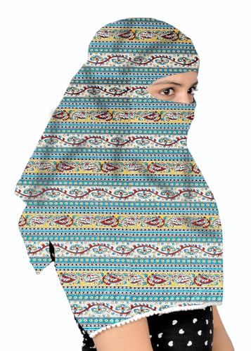 Image of Scarf Face Mask Head Neck Hair Bandana Cover Sun Protection Face Cover Smkoe Dust Safety Scarf Cum Mask For Women Girls Daily Use Face Scarf Mask