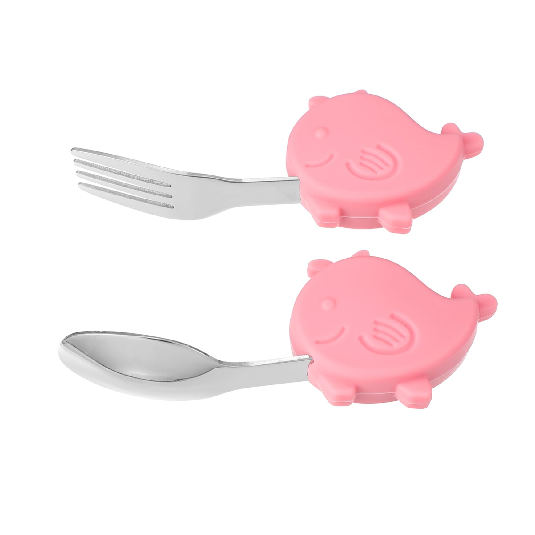 CIMAXIC Silverware Set Fork Utensils Training Cutlery for Toddlers 2 Pieces Food Grade Safe