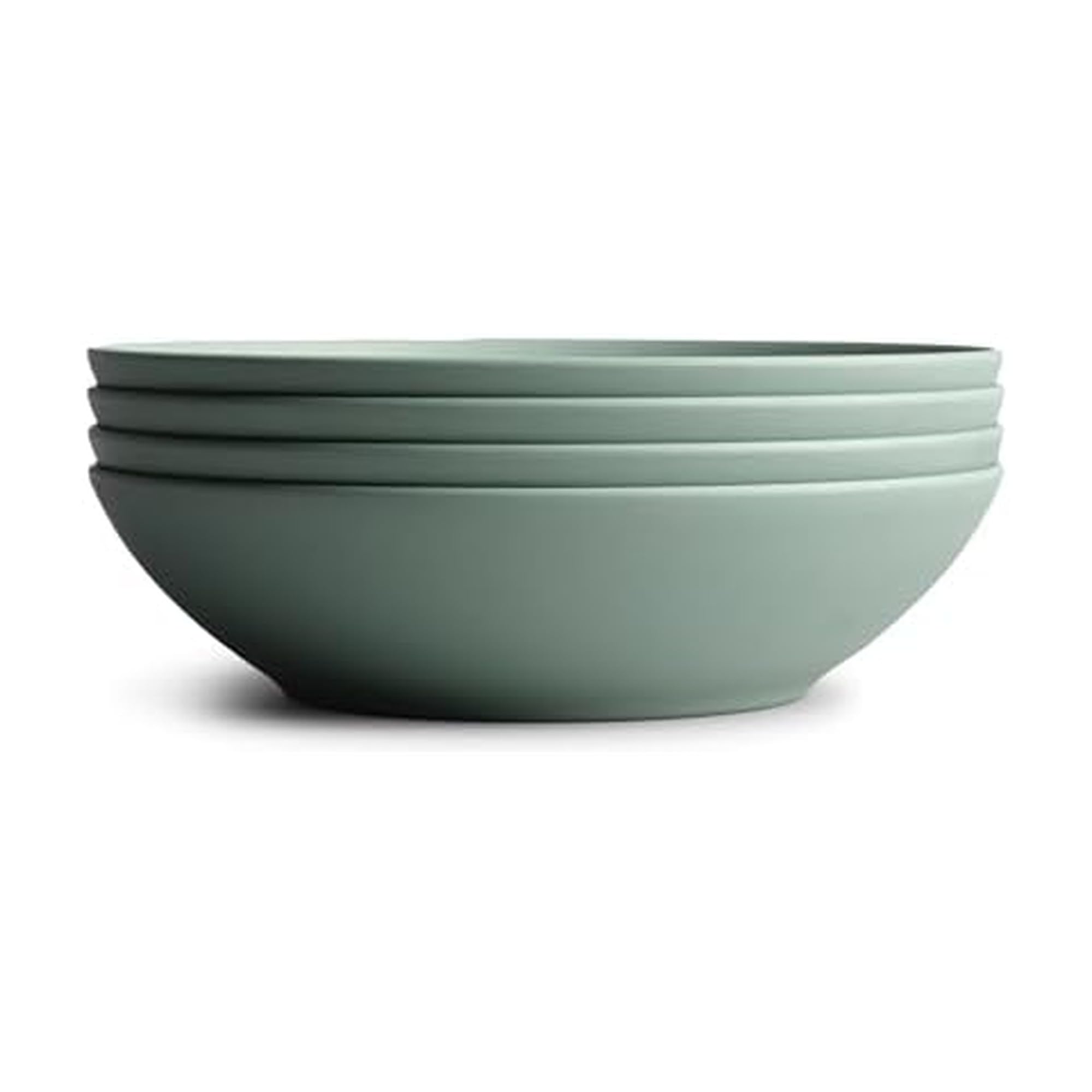 Year & Day Outdoor Set of 4 Unbreakable Lightweight Pasta Dinner Bowls, Plant Derived, Palm Green, 8.25 inch