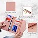 AfitLulu Trifold Wallet for Women, Long Slim Women’s Wallet Clutch with Heart Pendant Tassel, PU Leather Women's Wallets Card Holder, Coin Slot (Pink)