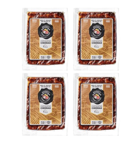 Gardner's Wisconsin Cheese and Sausage, 4 Pack of Oven Baked Cheese, Cheddar Flavor (6 Ounces Per Block) - Artisan Cheese Made in Wisconsin, Perfect for Holiday Gifts, Grilling, Barbeques, and Holiday Season