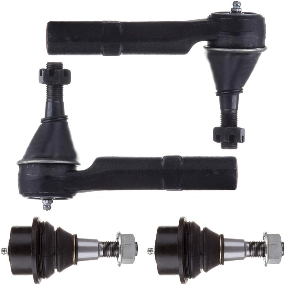 4 Pcs Suspension Kit - Fit 2007-2014 for GMC Yukon XL 1500 2007-2015 for GMC Yukon 2007-2015 for GMC Sierra 1500, Include - Front Outer Tie Rod End Lower Ball Joint OE# K6541 ES800223