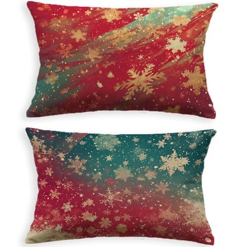 Taie oreiller 60x80cm rectangulaire velours dégradé housse de coussin Noël
