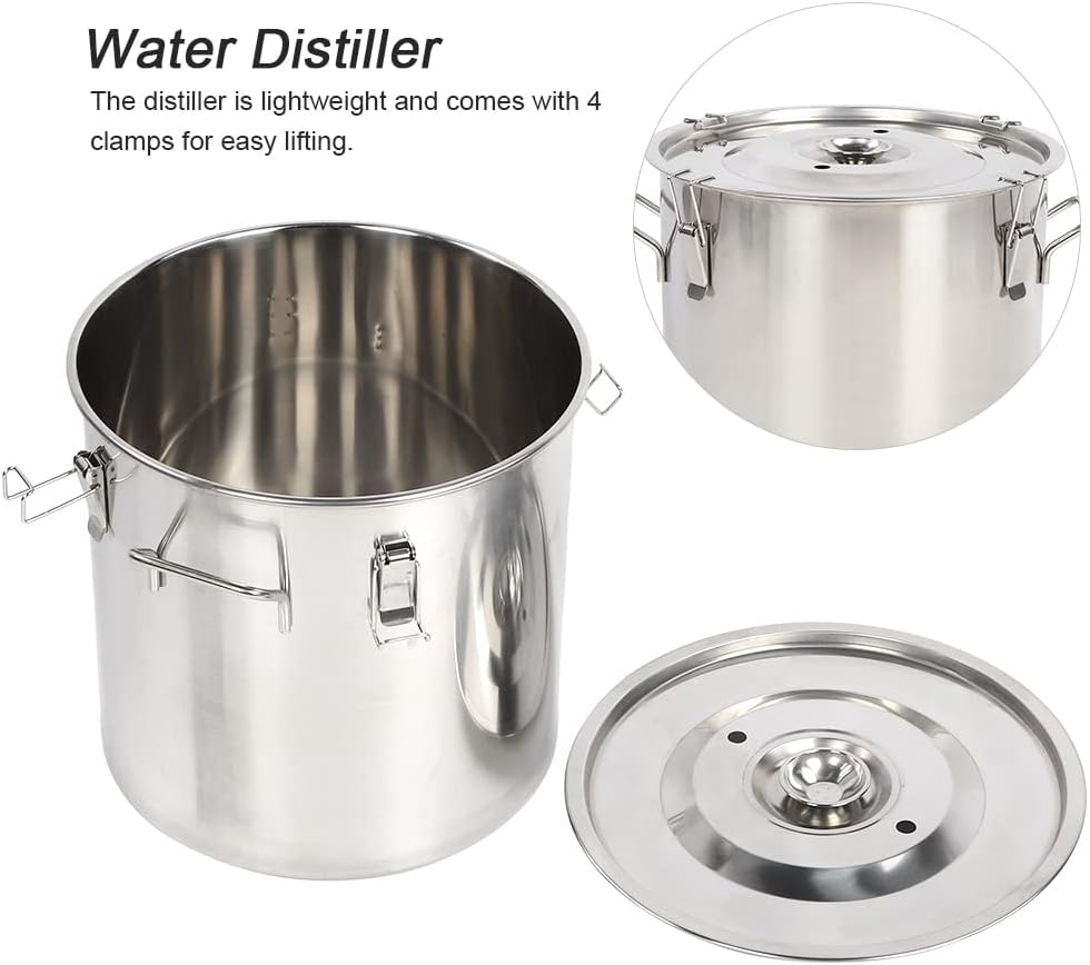 Multifunctional 3 Pot Distiller System Small Home Brew Wine Making Kit Water Distiller Boiler Making Equipment 20L((8 gallons) 30L)