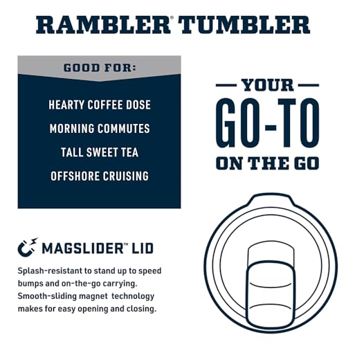Image of YETI Rambler 20 oz Stainless Steel Vacuum Insulated Tumbler w /MagSlider Lid