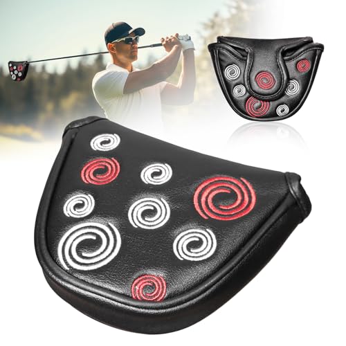 LUBOXIN - LUBOXIN 1 housse de tête de putter en cuir synthétique, convient pour Odyssey, protection pour club de golf (noir)