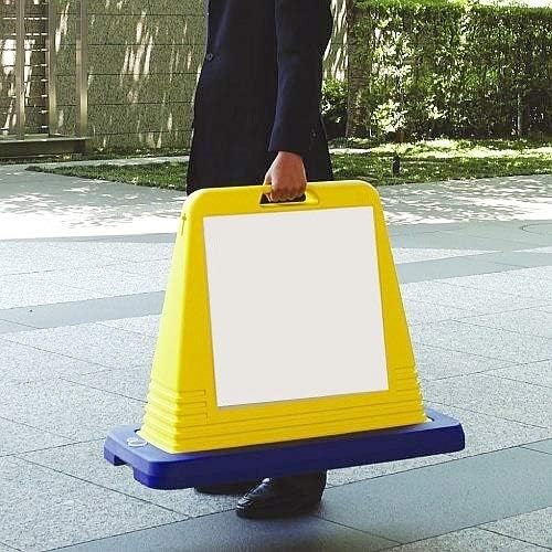 ユニット サインキューブ片面表示 ウエイト付 駐車禁止 イエロー 874