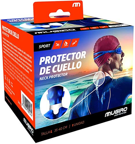 Protector de Cuello Neopreno Hombre y Mujer | Buceo, Natación, Triatlón, Surf y Accesorios Paddle Surf | Compatible Traje Neopreno Hombre 5mm Traje Buzo | Hecho en España (Naranja, Large (35-40 cm))