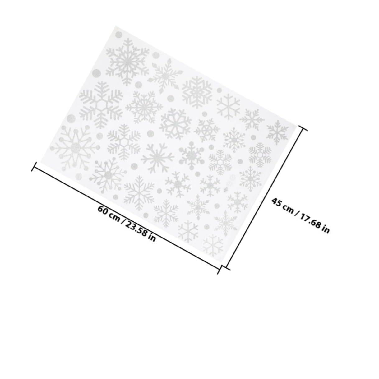 VALICLUD 5 Láminas de Pegatinas Navideñas de Copos de Nieve Purpurina Plateada para Decoración de Ventanas y Puertas Adhesivos para Cristales en Temporada Navideña Decoración Festiva de