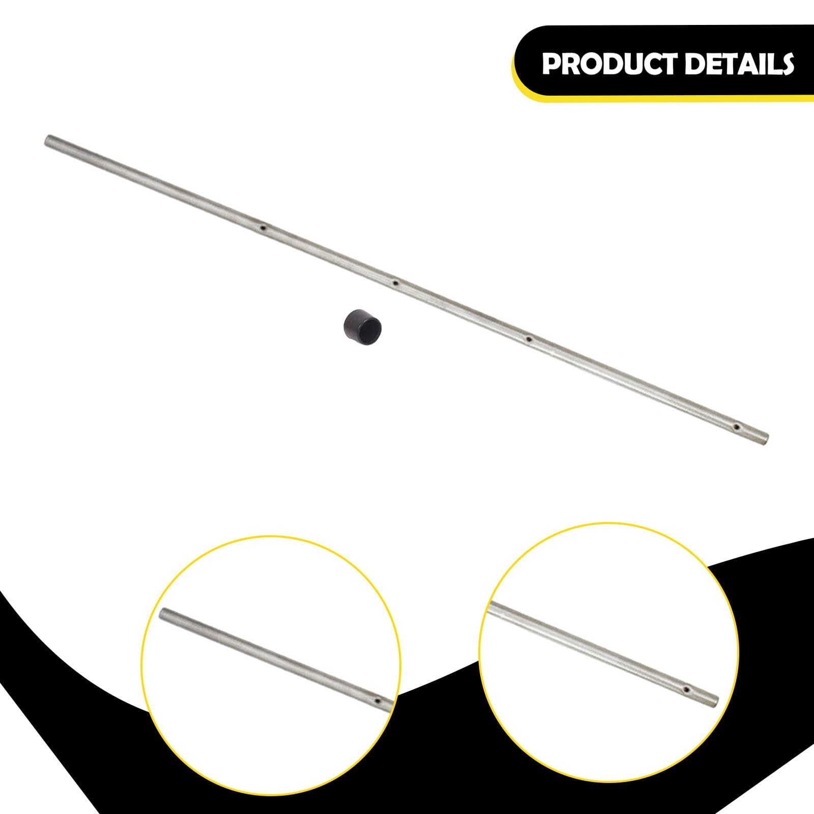 Harilla Asta in Metallo per Biliardino, Stecche Calcio Balilla, Diametro 8 Mm X 44 Cm, Un Foro per L'Asta di 2,5 Mm di Diametro, Progettato per Biliardini da Tavolo con Una Lunghezza di 0,5 M