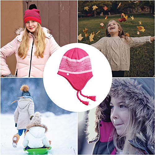 C9 Champion Kids' Peruvian Hat With Ear Flaps And Fleece Lining, Pink Peruvian, Girls' #TOP2
