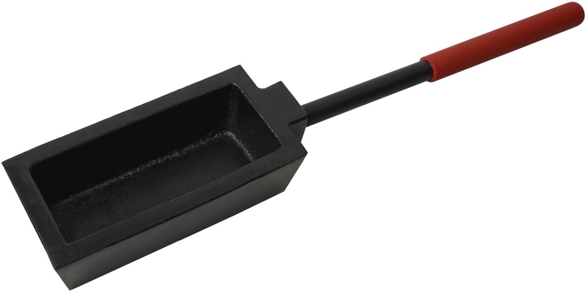 275 T. oz Open Cast Iron Ingot Mold w/Long Handle Gold Copper Aluminum Brass Silver Precious Metal Scrap Jewelry Casting Mold