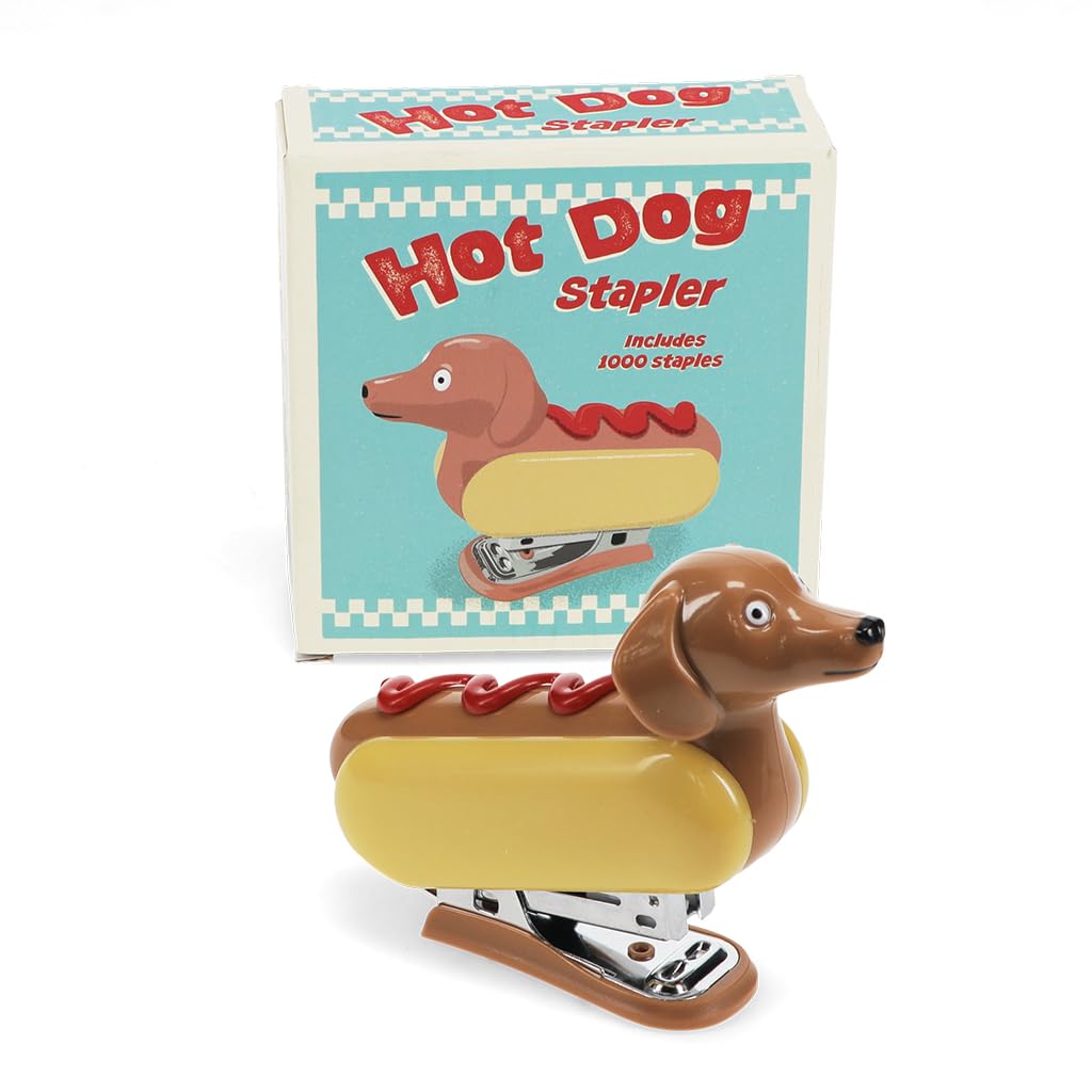 Mini Stapler with 1000 Staples - Hot Dog