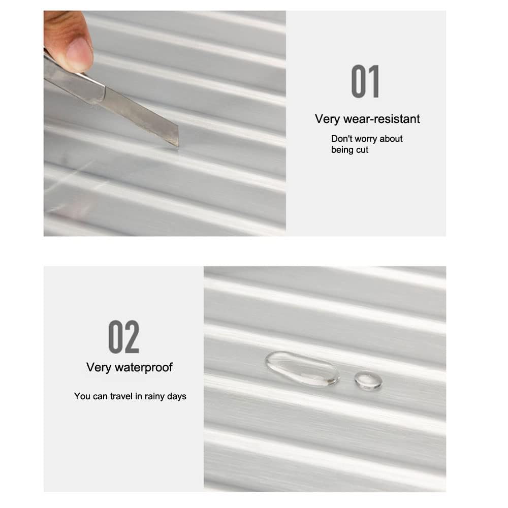 MosaiRudo Klare PVC wasserdichte Koffer-Abdeckungen Gepäckabdeckung mit Luggage Tag Protectors Transparenter Reisegepäckschutz für Radkoffer Suitcase Luggage Cover