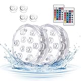 led lichter für gartenteich teichfolie und teichbecken IP67 led wasserdicht kann Teichfilter widerstehen und jacuzzi und teichpumpe IR-Fernbedienung , Dimmen und ON / OFF gilt für die Fisch Tank Licht, Bühne , Disco , Einkaufszentren und andere Anlässe