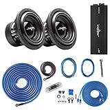 Skar Audio (2) EVL-10 D4 4, 000 Watt Max Power 10' Subwoofers with RP-2000.1D Monoblock Sub Amplifier + 1/0 Gauge Amp Kit