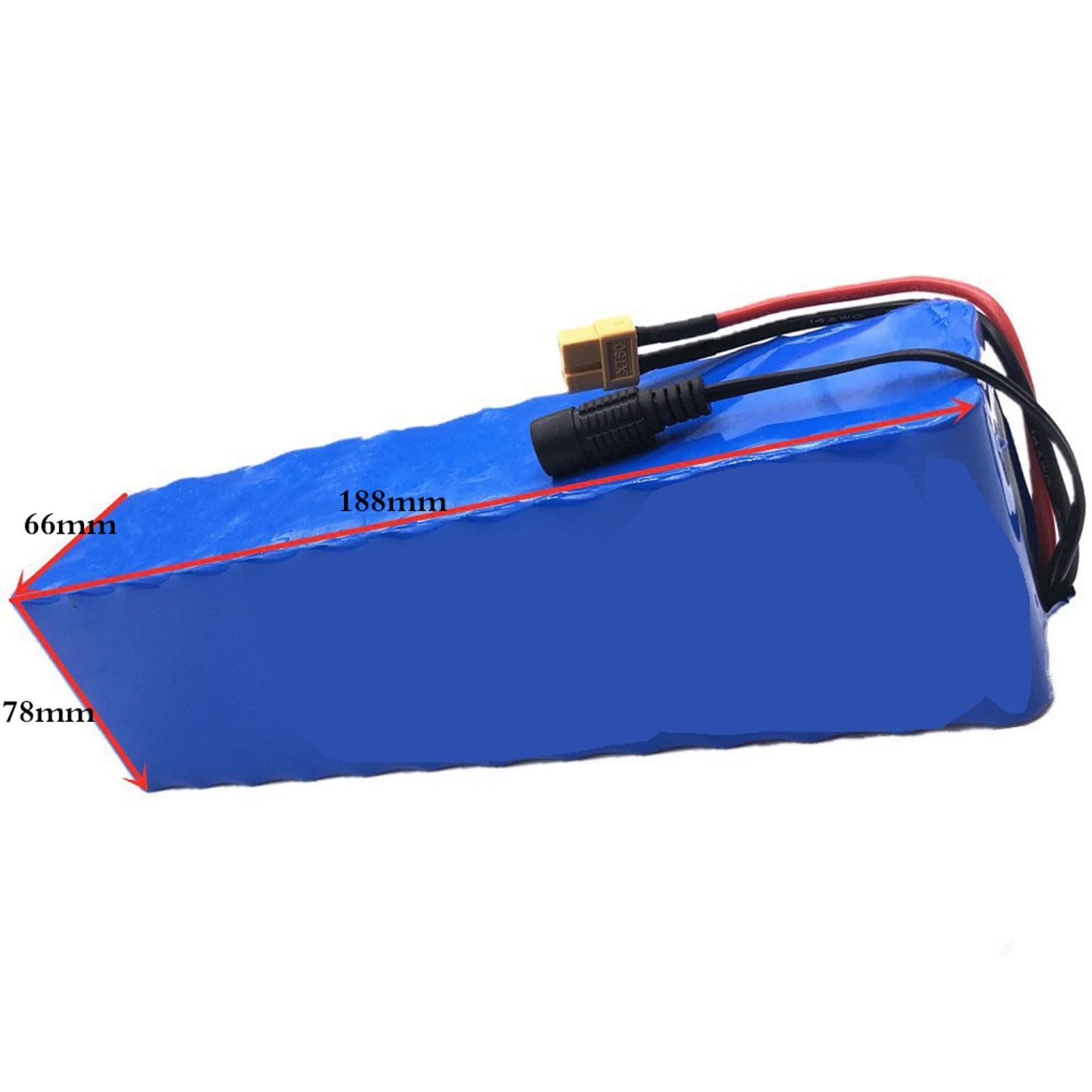 36V 14Ah 10S4P Batteria Ebike PVC Impermeabile Batteria Scooter Elettrico Ricaricabile per Motore Bicicletta Elettrica 50W 100W 250W 350W 900W Lunga durata della batteria 36V 14Ah,T+DC