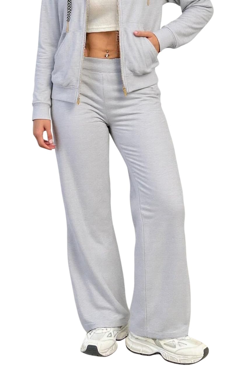 dockstreet Straight Wide fit Long Length Open Bottom Jogger for Women/Trending Multi Pocket Style, Relaxed Casual Pants for Women-picture-31
